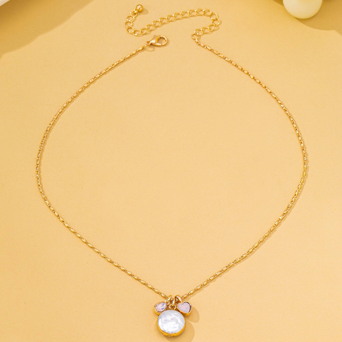 Baroque Pearl Coin Opal Necklace