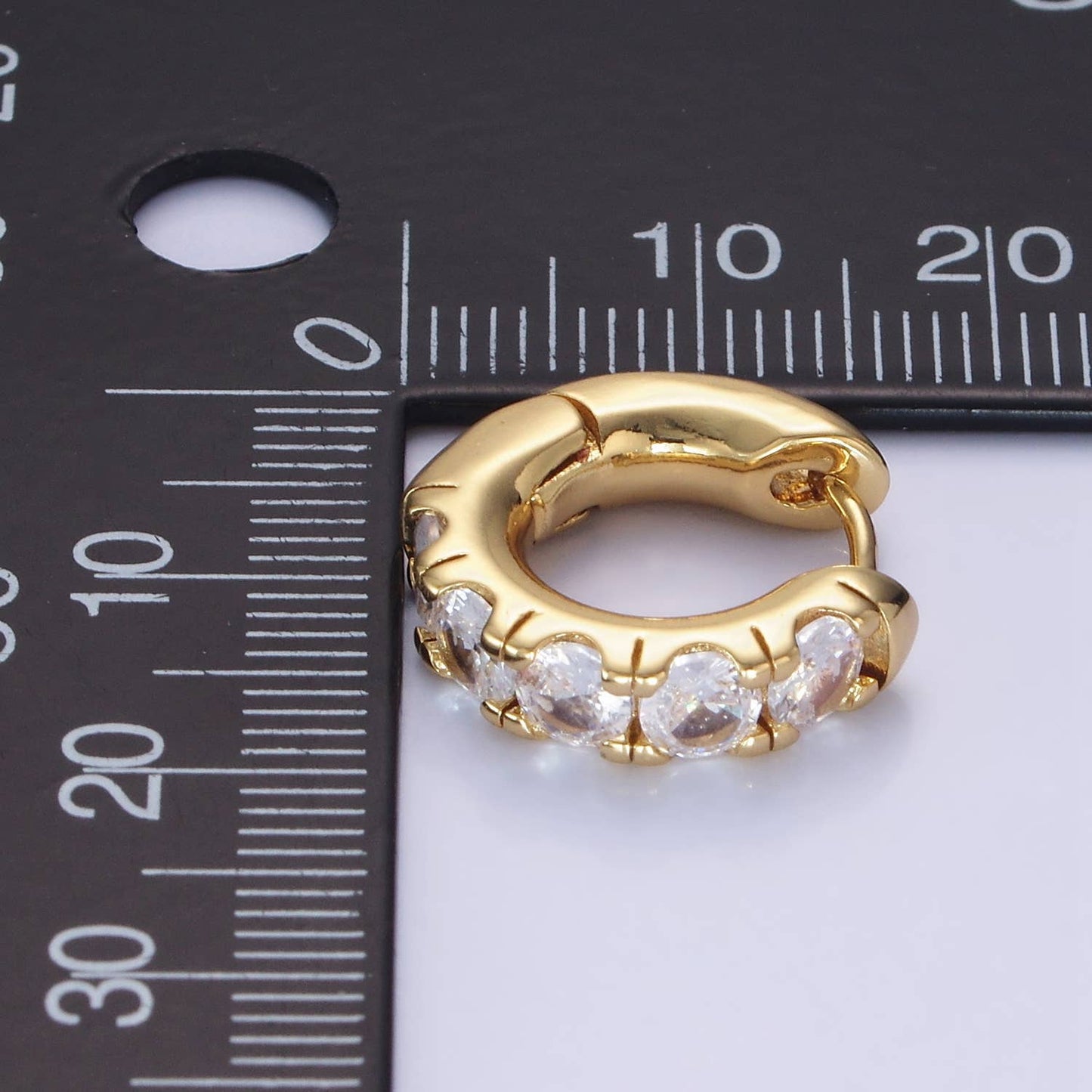 Jeweled Huggie Earrings