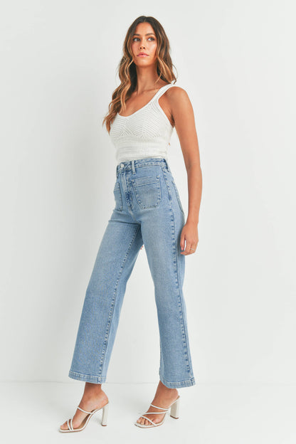 Light Wash Wide Leg Sailor Jean