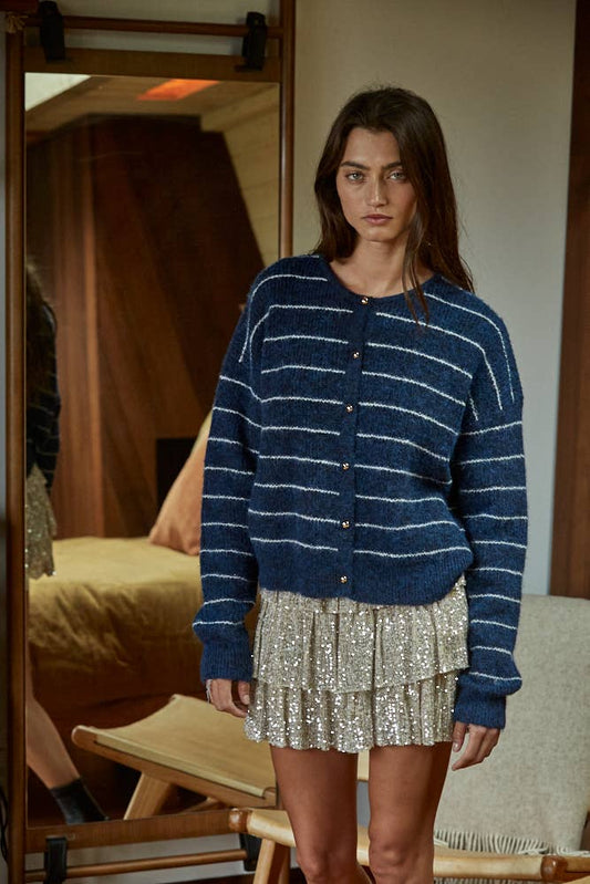 Celia Striped Cardigan