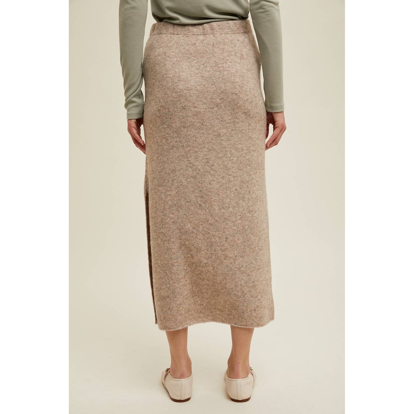 Melange Midi Skirt