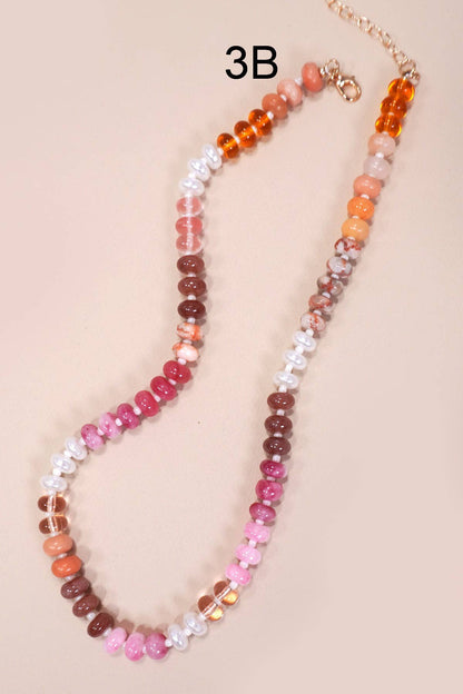 Agate Beaded Necklace