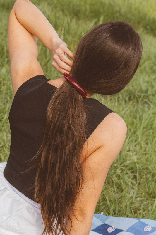 Crimson Ponytail Cuff