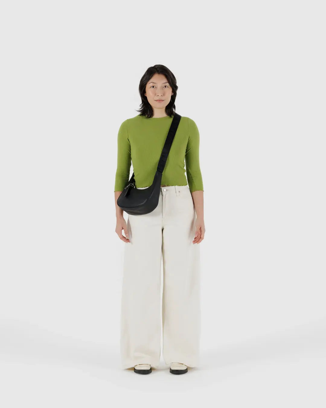 Small RECYCLED LEATHER Crescent Bag | Multiple Variants