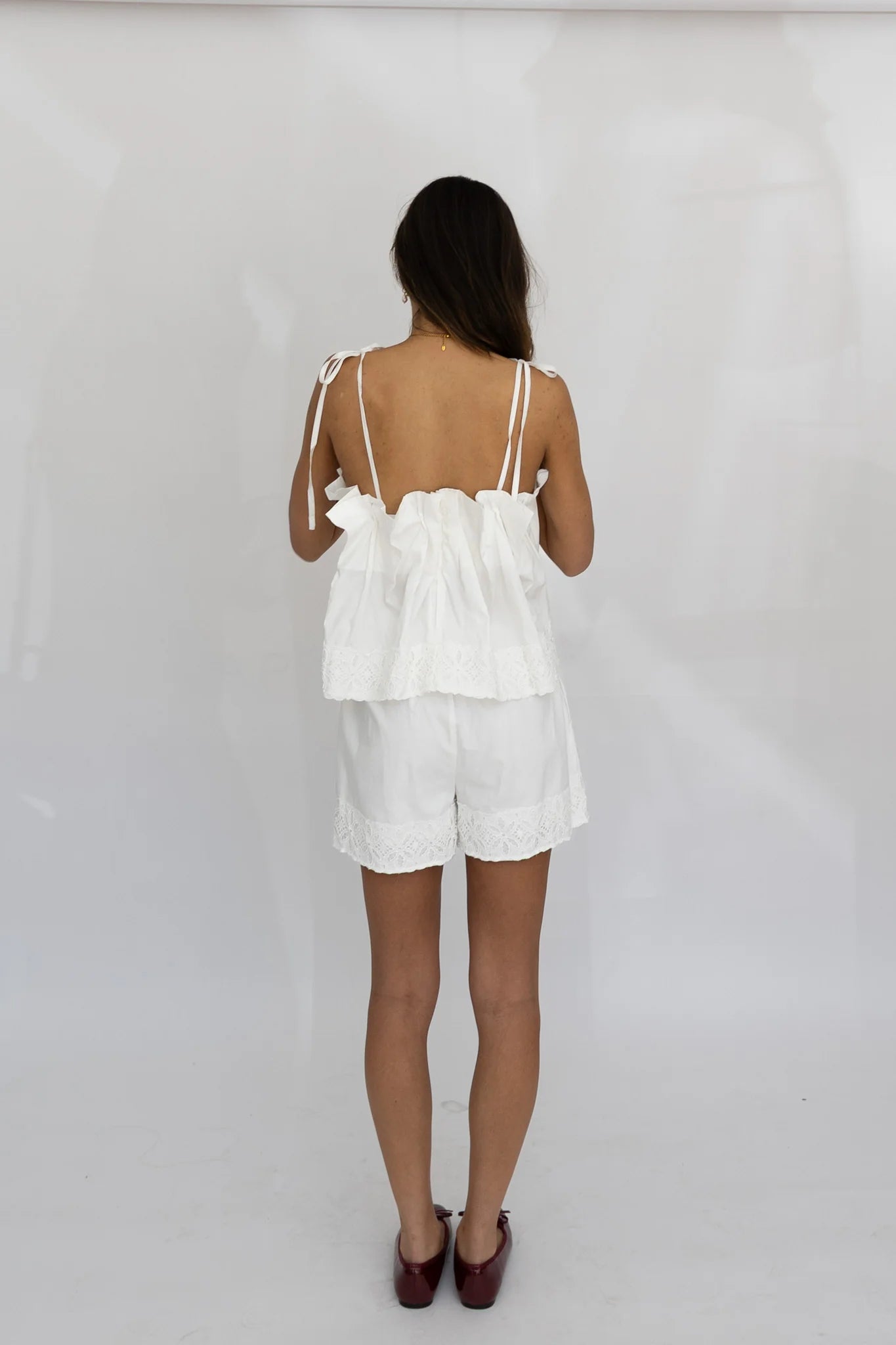 White Eyelet Shorts
