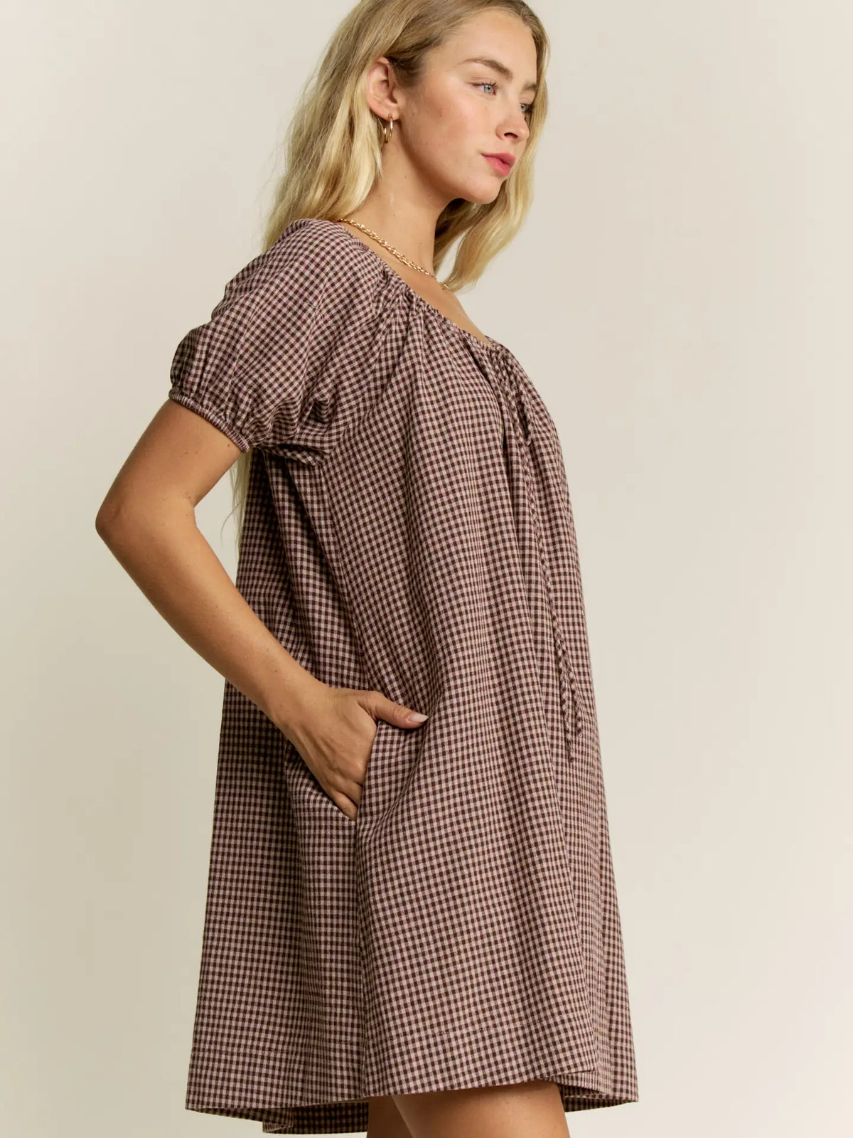 Grace Drawstring Mini Dress