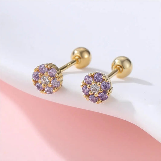 Crystal Flower Stud | Multiple Colors