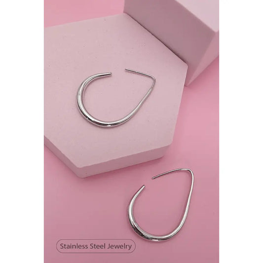 Teardrop Thin Hoops