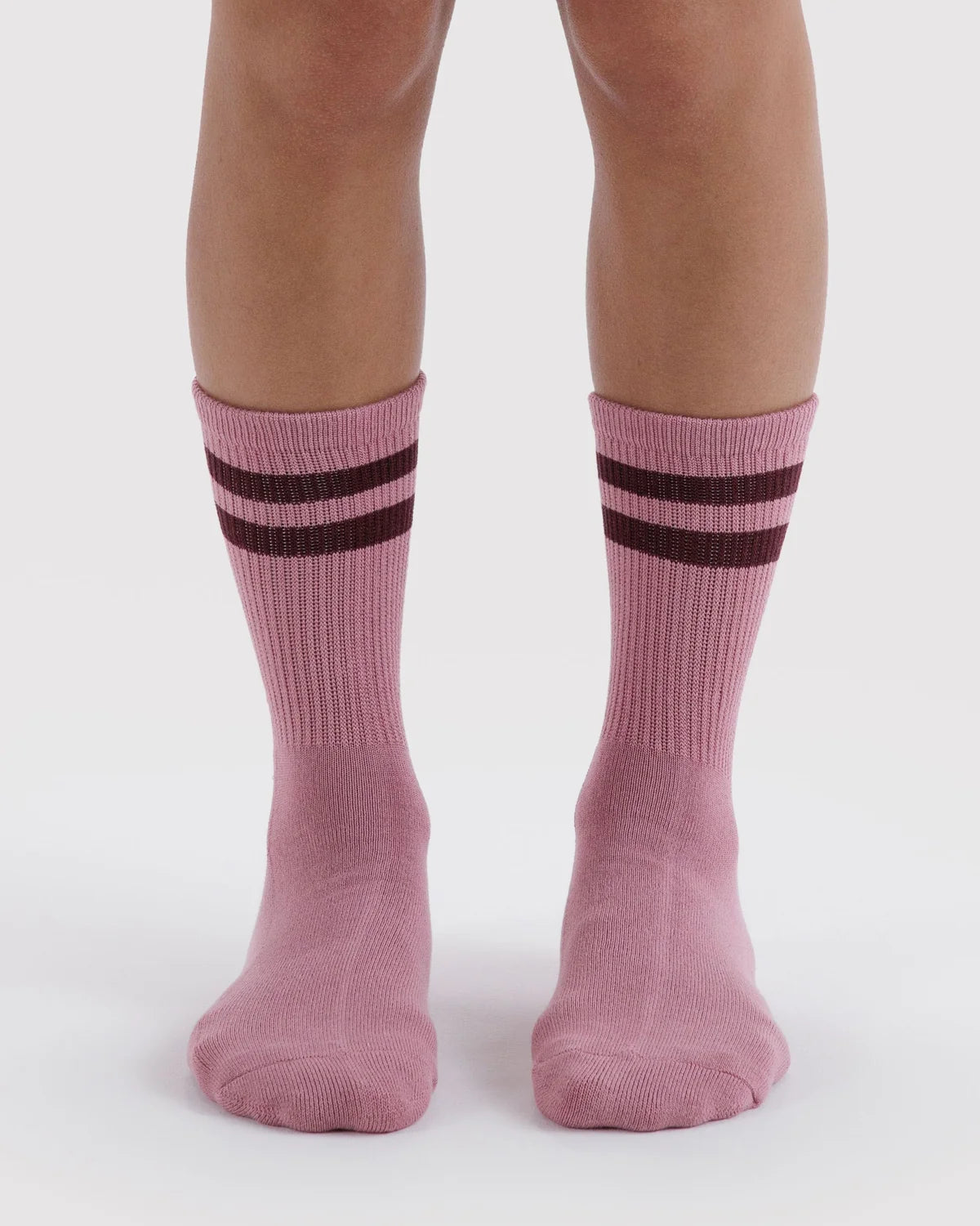 Baggu Ribbed Socks | Wild Plum Stripe