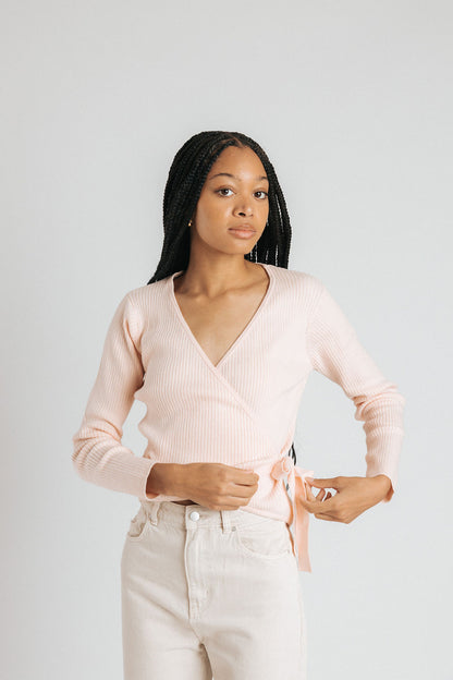 Vivian Wrap Top — Ballerina Pink