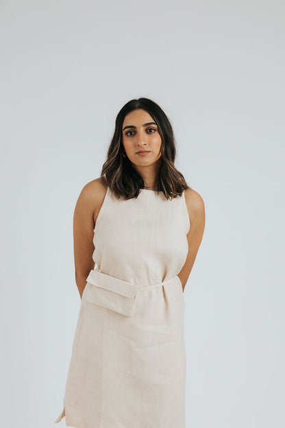 Courtney Linen Dress | Ecru