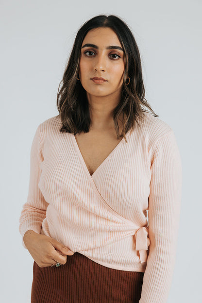 Vivian Wrap Top — Ballerina Pink