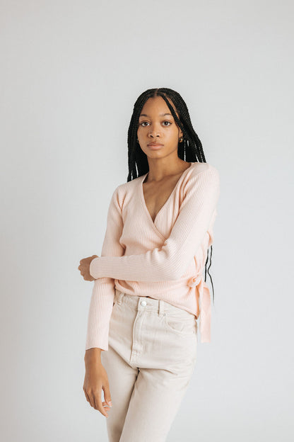 Vivian Wrap Top — Ballerina Pink