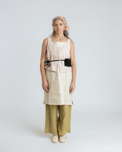 Courtney Linen Dress | Ecru