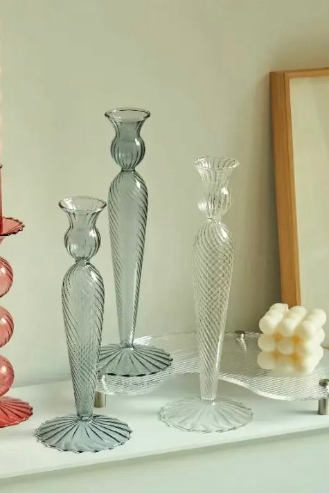 Nordic Taper Glass Candlestick