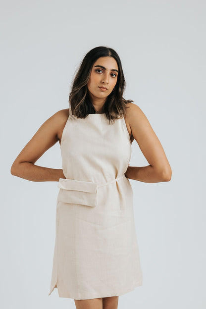 Courtney Linen Dress | Ecru