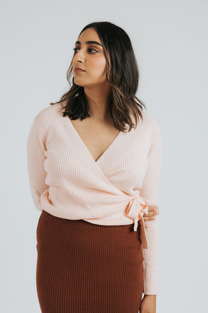 Vivian Wrap Top — Ballerina Pink