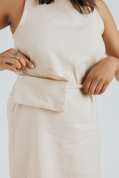 Courtney Linen Dress | Ecru